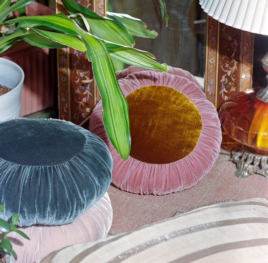 Sun Cushion | Dusty Rose & Golden Amber