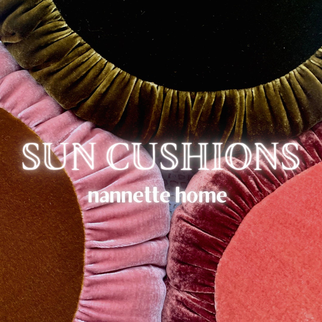 Sun Cushion | Antique Lilac + Mallard Green