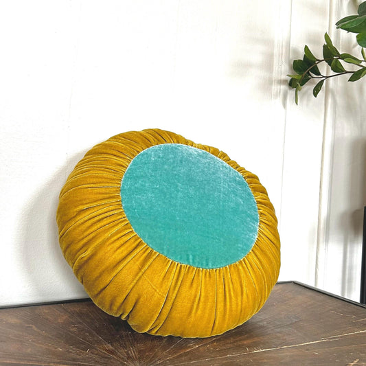 Sun Cushion | Chartreuse & Seafoam