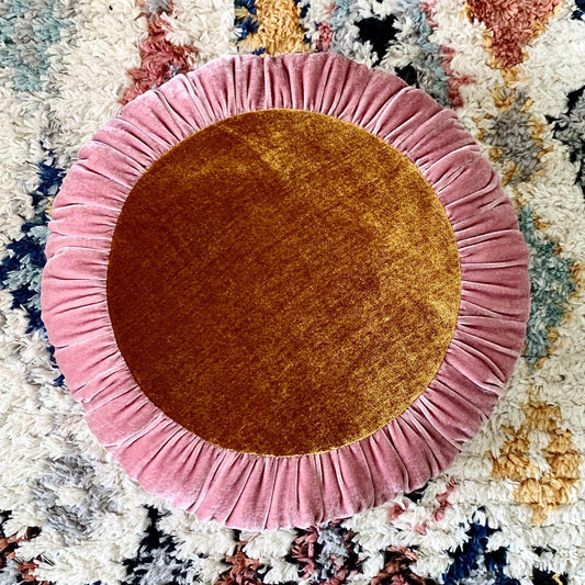 Sun Cushion | Dusty Rose & Golden Amber
