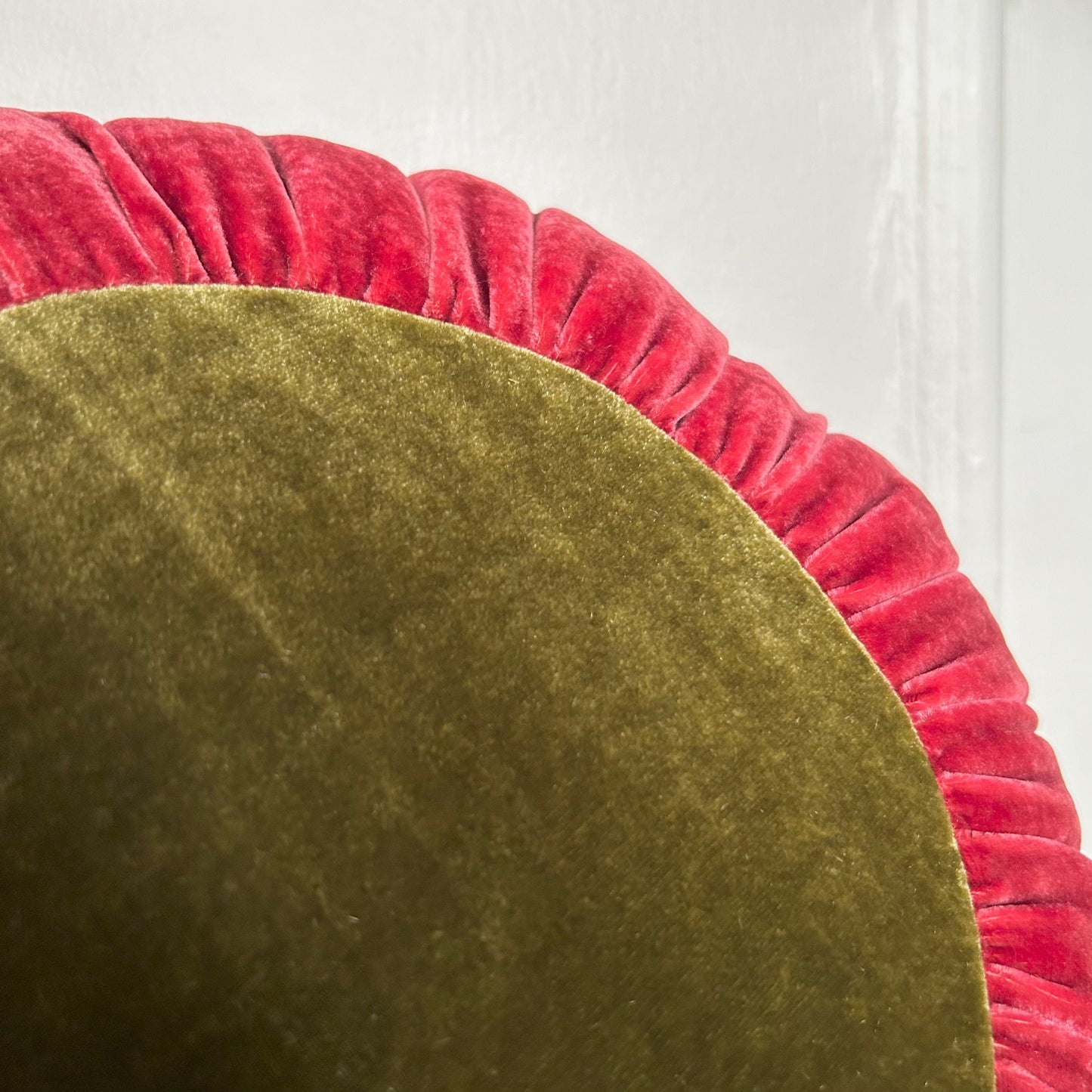 Sun Cushion | Golden Olive & Raspberry