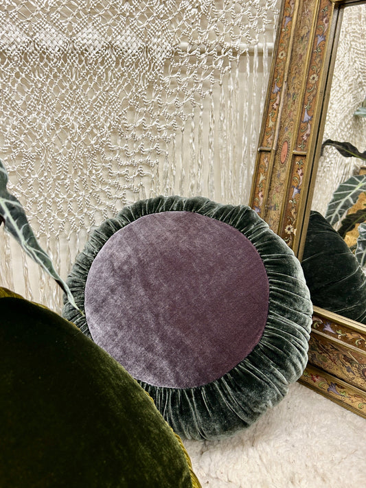 Sun Cushion | Antique Lilac + Mallard Green