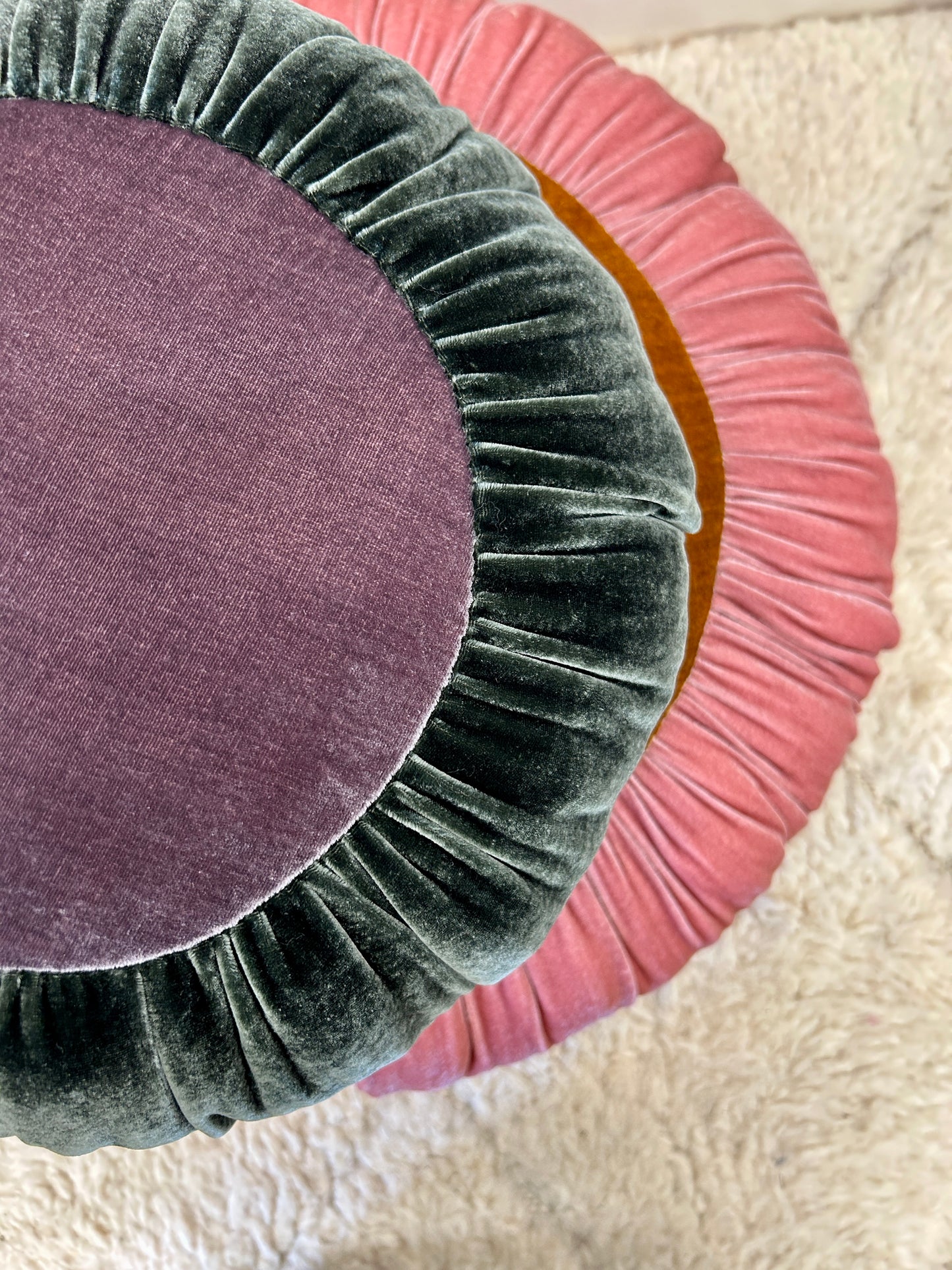 Sun Cushion | Antique Lilac + Mallard Green