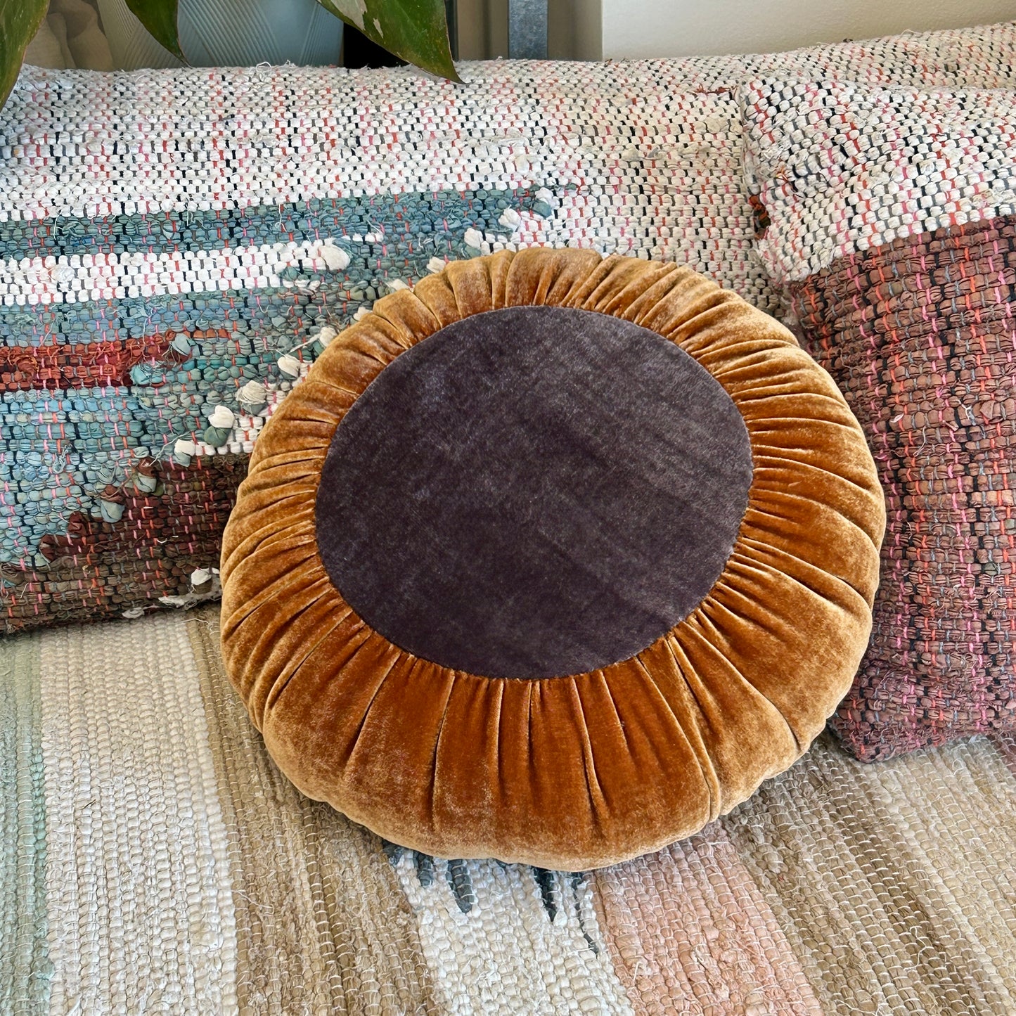 Dusty Orange + Antique Lilac Sun Cushion