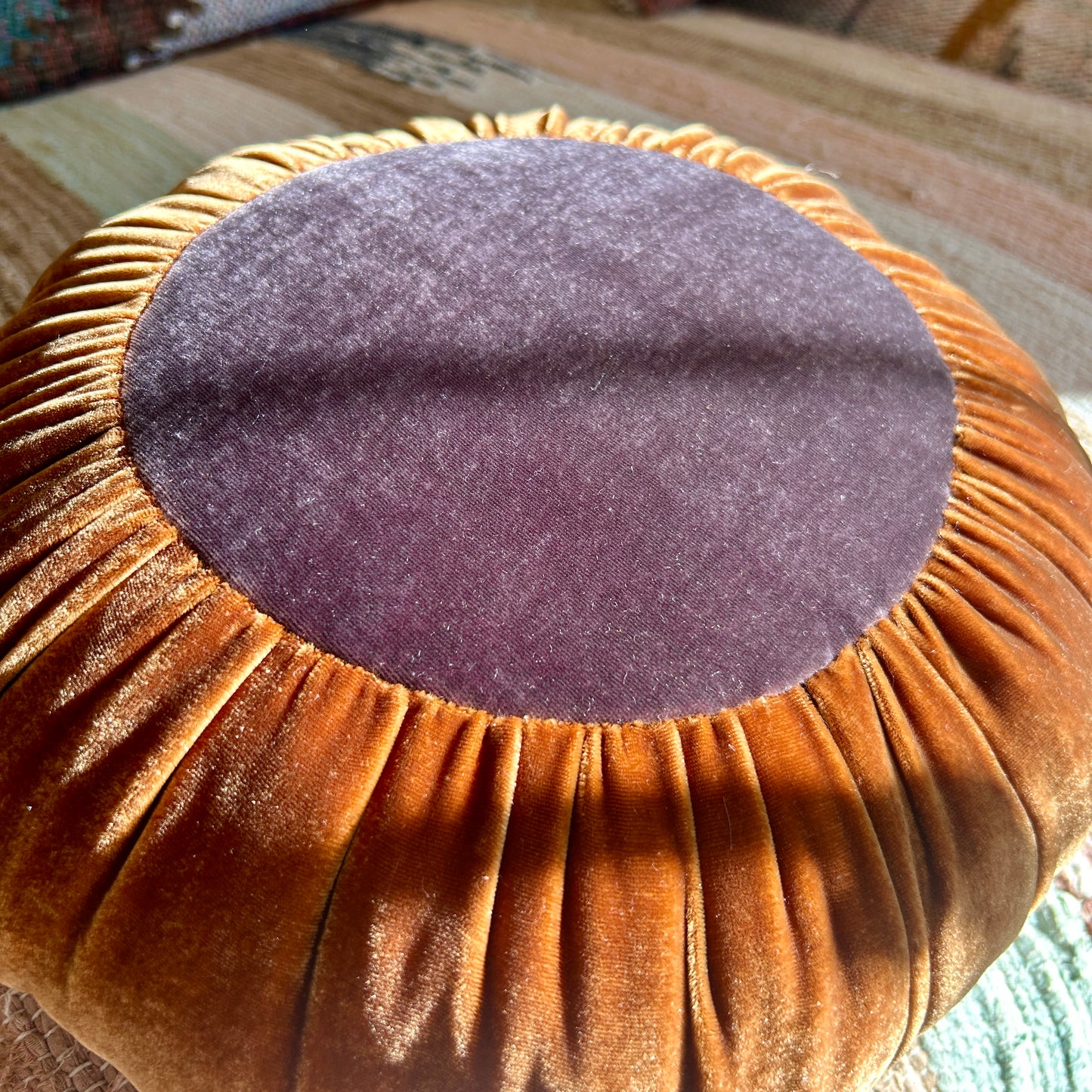 Dusty Orange + Antique Lilac Sun Cushion