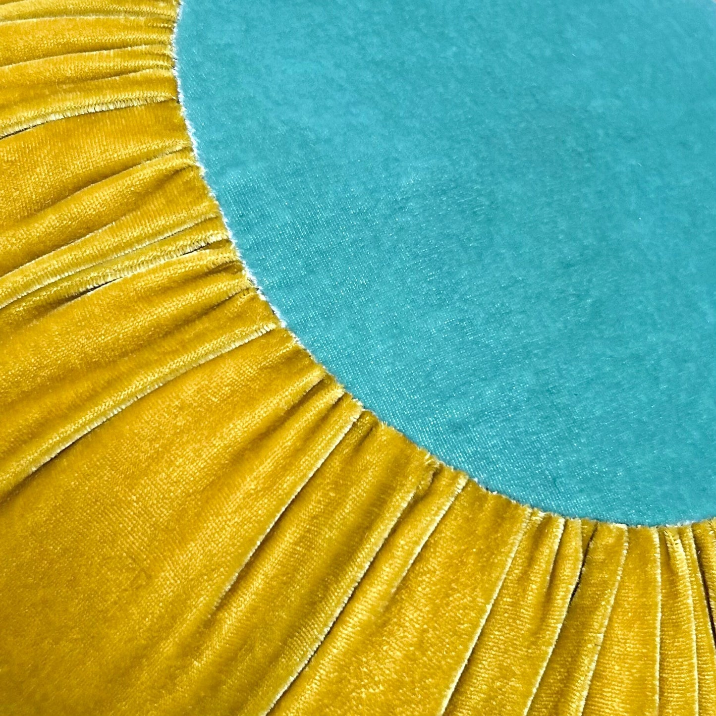Sun Cushion | Chartreuse & Seafoam